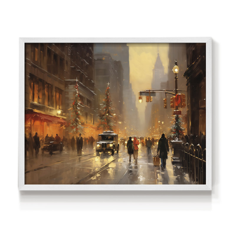 «Chirstmas Art» - CDxxxxi - Reproduction encadrée - Restickable, H 8 po x l 10 po, Blanc