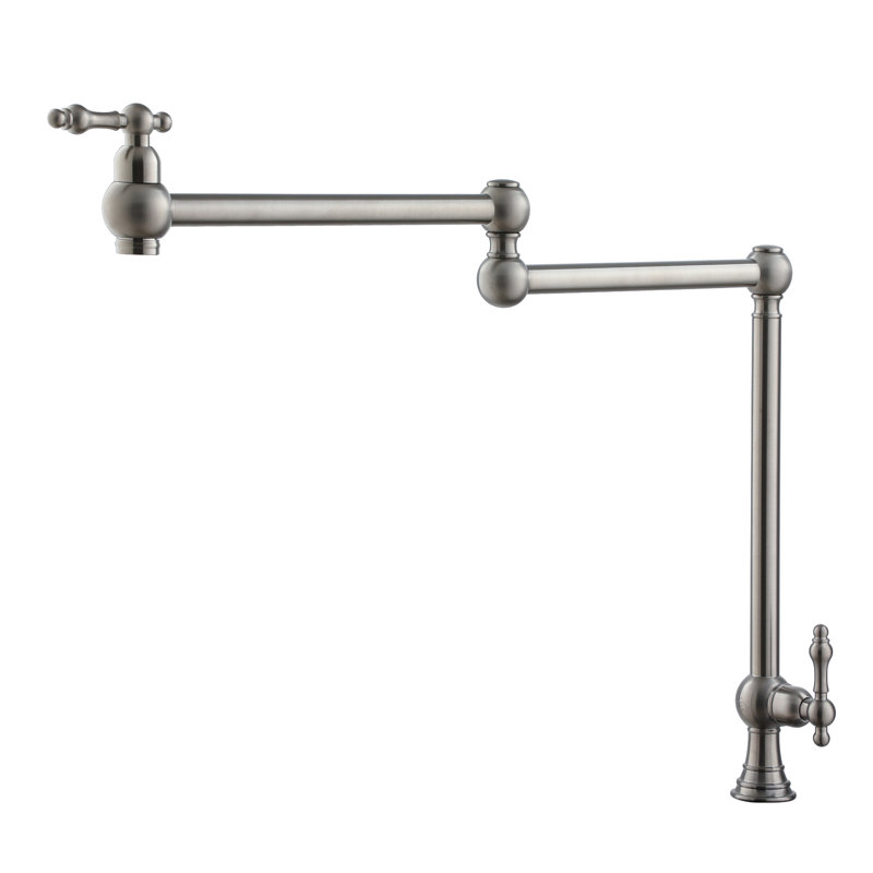 Cedar CASAINC 1.8 GPM Pot Filler Kitchen Faucet with 2 Handle, Brushed Nickel