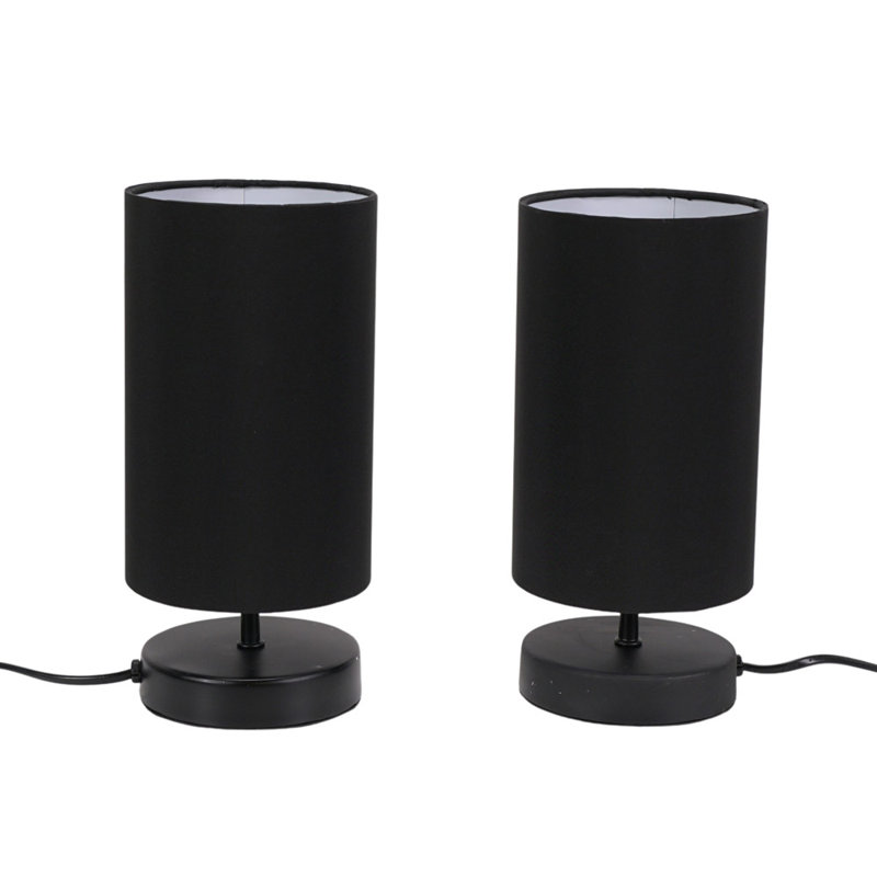 Romica Metal Table Lamp, Matt Black, No, Black