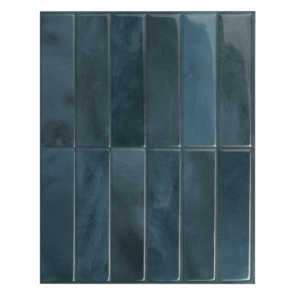 Peel and Stick Tile Backsplash 3D Fresh Turquoise Glossy Tile