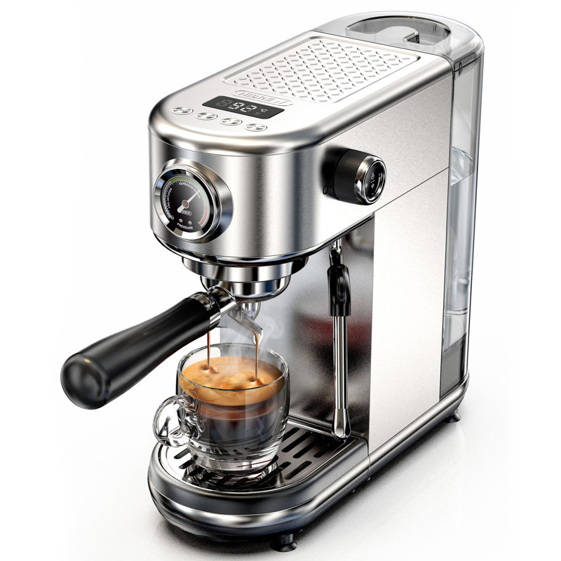HiBREW 20 Bar Semi Automatic Espresso Machine for Home, Latte & Cappuccino Maker with Steam Wand H10B