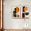 Divided Circles Duet Canvas Print Boho Gold Wall Decor Set by Art Remedy, Black Frame, 10 x 15-282796154-282796128