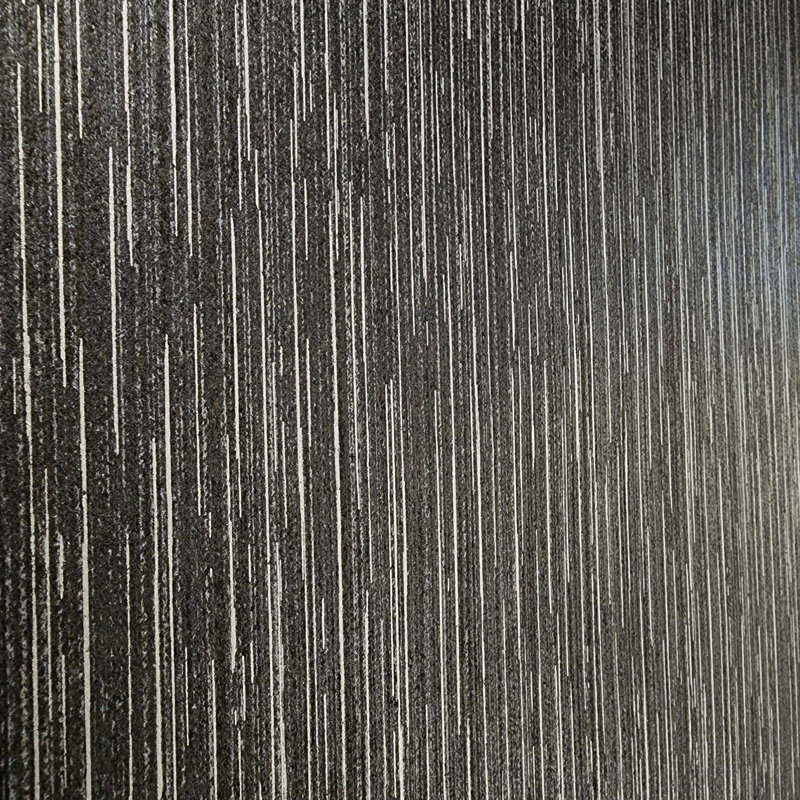 Papier peint uni non tissé moderne noir gris argenté