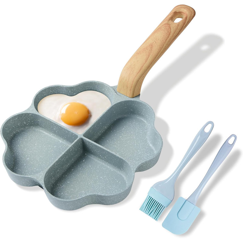 Poêle à omelette en granite antiadhésive 4 tasses Caannasweis, Vert