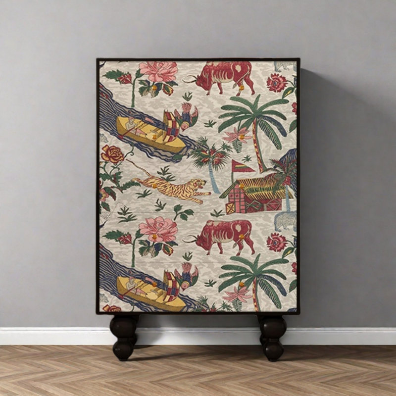 Commode de rangement en bois à cinq tiroirs