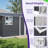 10X8FT Outdoor Steel Storage Shed With Clear Window, Lockable Doors, Weather-Resistant Metal Tool Shed For Garden, Backyard, Patio, And Utility Storage,Gray-126835518