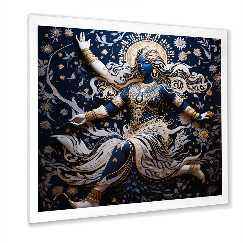 Hinduisim Cosmic Dance III - impression, H 30 po x l 30 po x P 1 po, Cadre simple blanc