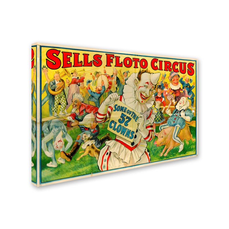 « sells cirque », reproduction d’impression sur toile tendue, H 30 po x l 47 po