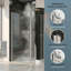 Porte de douche battante universelle de 32 à 36 po de largeur x 72 po de hauteur avec ouverture à gauche et à droite, ouverture vers l'extérieur, finition nickel brossé