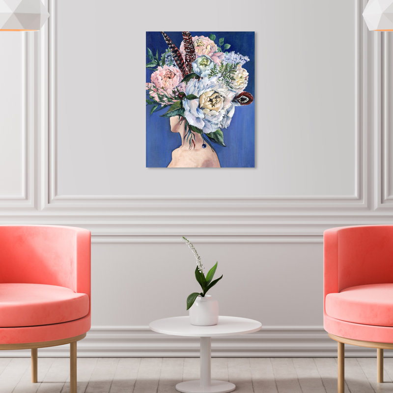 «Beautiful Floral Hair», impression sur toile, Toile tendue, H 20 po x l 16 po