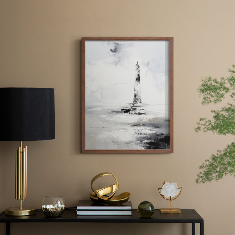 NAUTICAL Series Dxxxxi, reproduction encadrée - bois massif, H 30 po x l 24 po, Noyer