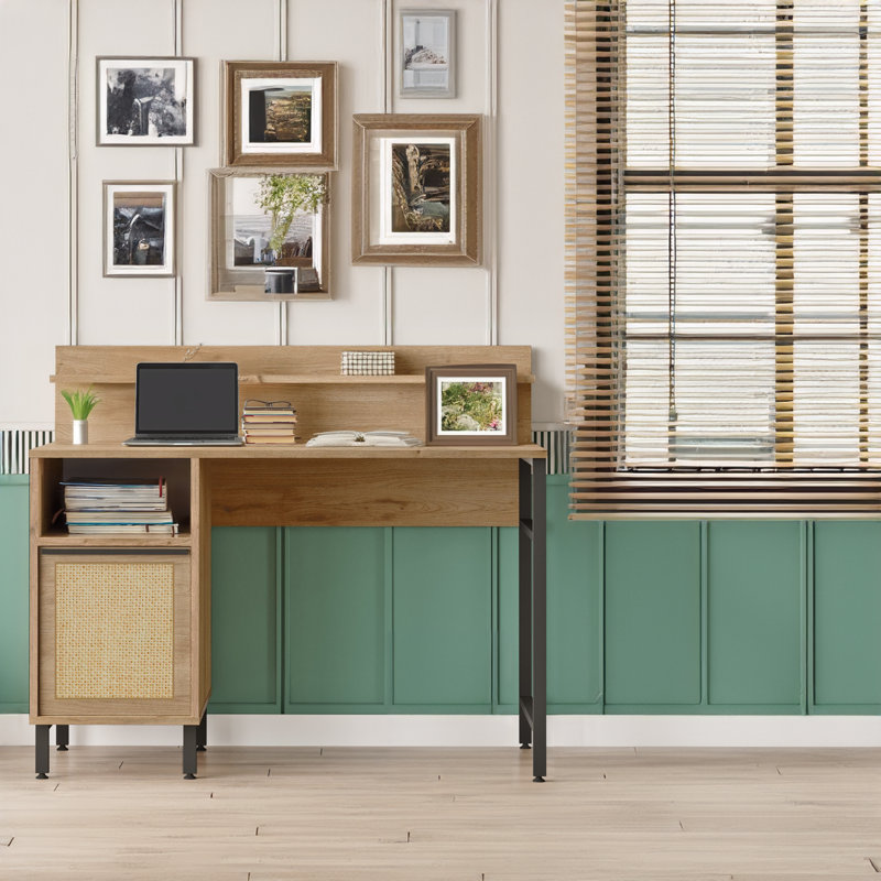 Bureau d'ordinateur avec armoire Milica 47,24 po Milica