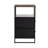 18" wide Industrial Wooden Nightstand with Iron Frame and 2 Drawers-29675389-86015847