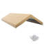 Housse de remplacement pour abri d'auto beige 19,7 pi x 9,7 pi, toit en polyéthylène résistant aux intempéries avec cordons élastiques et protection contre les rayons UV, toit d'abri de voiture imperméable et facile à installer