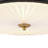 Traditional Vintage Acrylic Round Pleated Led Semi Flush Mount
