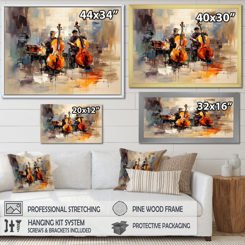 «Brown Brooding», Bourgogne, violoncelle, musique IV - musique, art mural, Cadre d'angle fermé doré