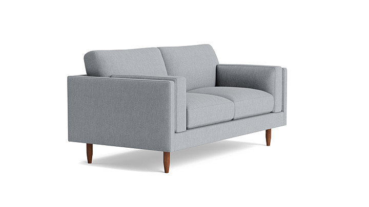 Skinny Fat Sofa ("85"), Performance Weave - Zinc