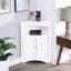 Armoire de rangement blanche, pour salon ou salle de bain, 31 cm de large, 82 cm de hauteur, emballée en 3 pièces, hauteur du coin, finition imperméable.