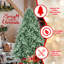 Arbre de Noël au design unique, branches articulées pour un assemblage facile, support en métal stable et aspect luxueux pour la décoration des Fêtes-151939729