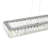 52'' Chrome 2-Tier Rectangular Chandelier for Kitchen Island, Dining Room, or Foyer – Integrated LED Light Fixture
