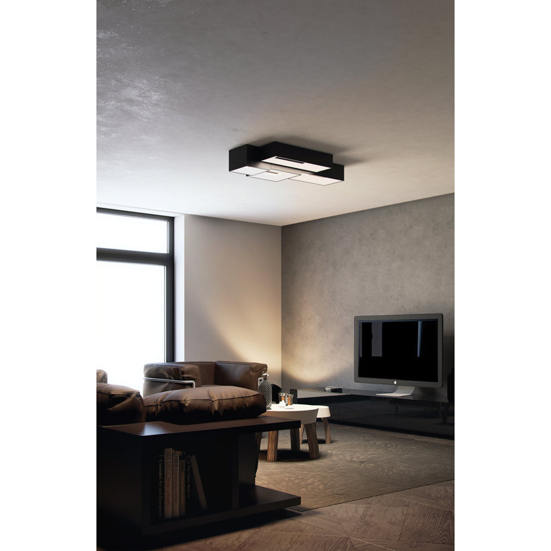Swart Glass LED Flush Mount