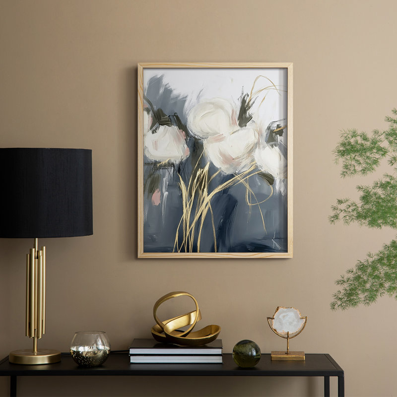 Reproduction encadrée FLORAL Series DCLxxix - bois massif, H 30 po x l 24 po