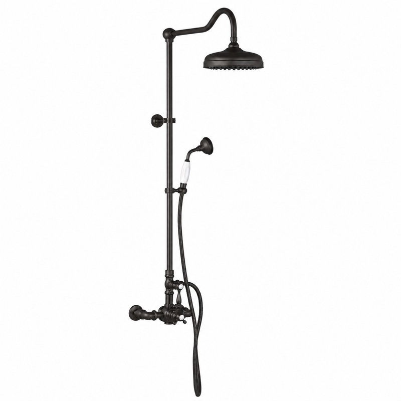 Système de douche thermostatique exposé (P1085) par Strom Living, Bronze frotté à l'huile