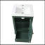 Meuble-lavabo de salle de bain avec lavabo en céramique, porte à fermeture et tablette réglable-160835124