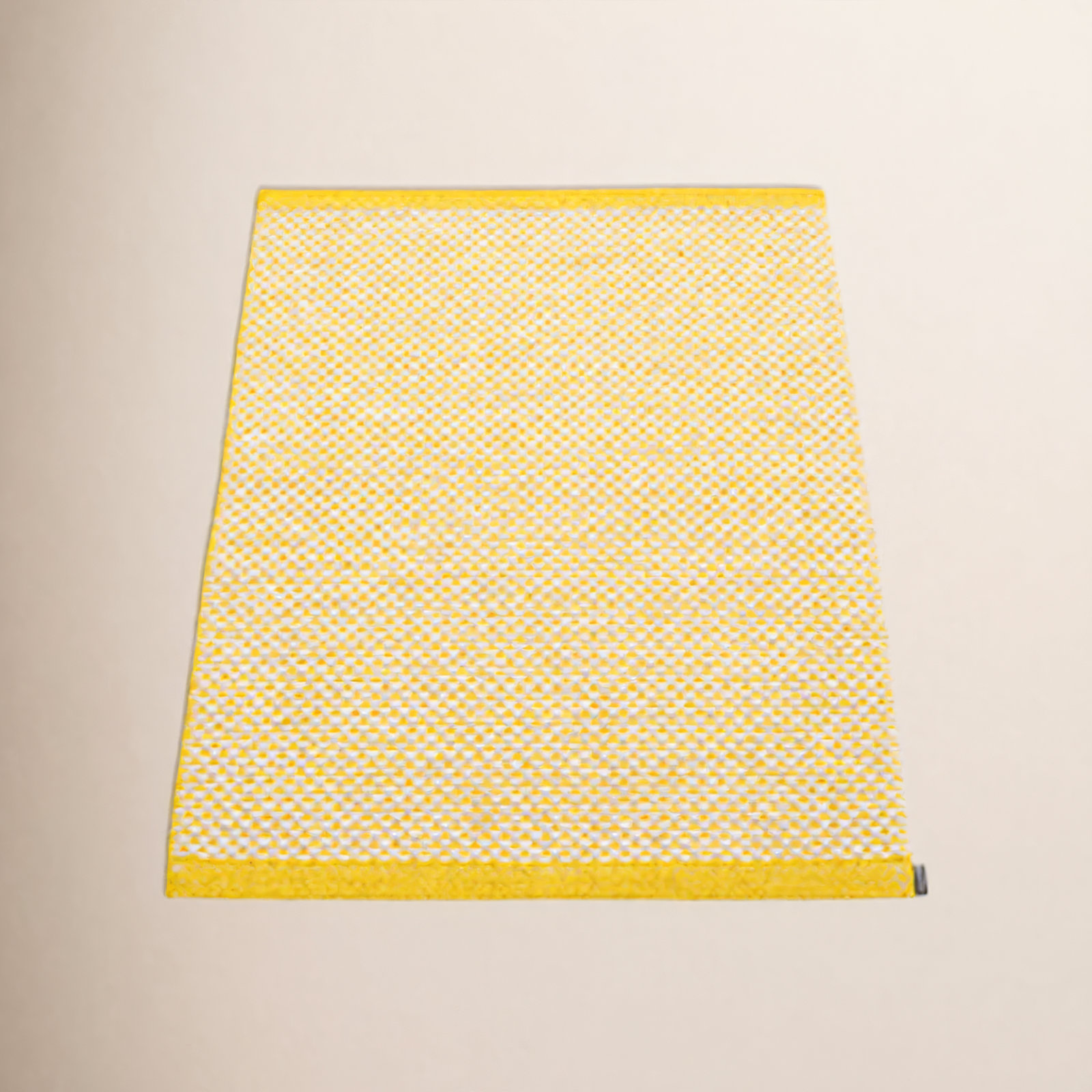 Effi Light Yellow Mustard Hand-Woven Rug, Rectangle 2' x 2'9"