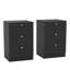 Tasneem 3 Drawer Bedside Chest Set Of 2, White-1236495414