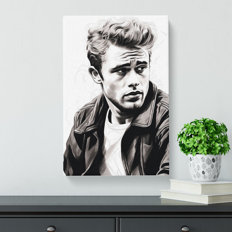 James Dean Line - Wrapped Canvas, 76cm H x 50cm W x 3cm D