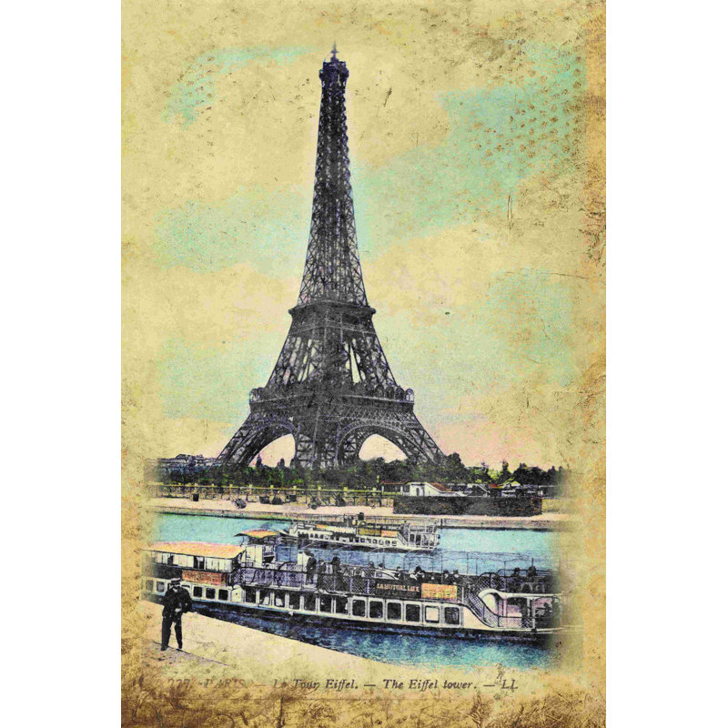 Vintage Paris - reproduction sur toile tendue, L 12 po x H 18 po
