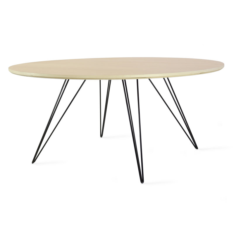 Table basse Williams, Noir, H 18 po x L 40 po x l 40 po, Érable