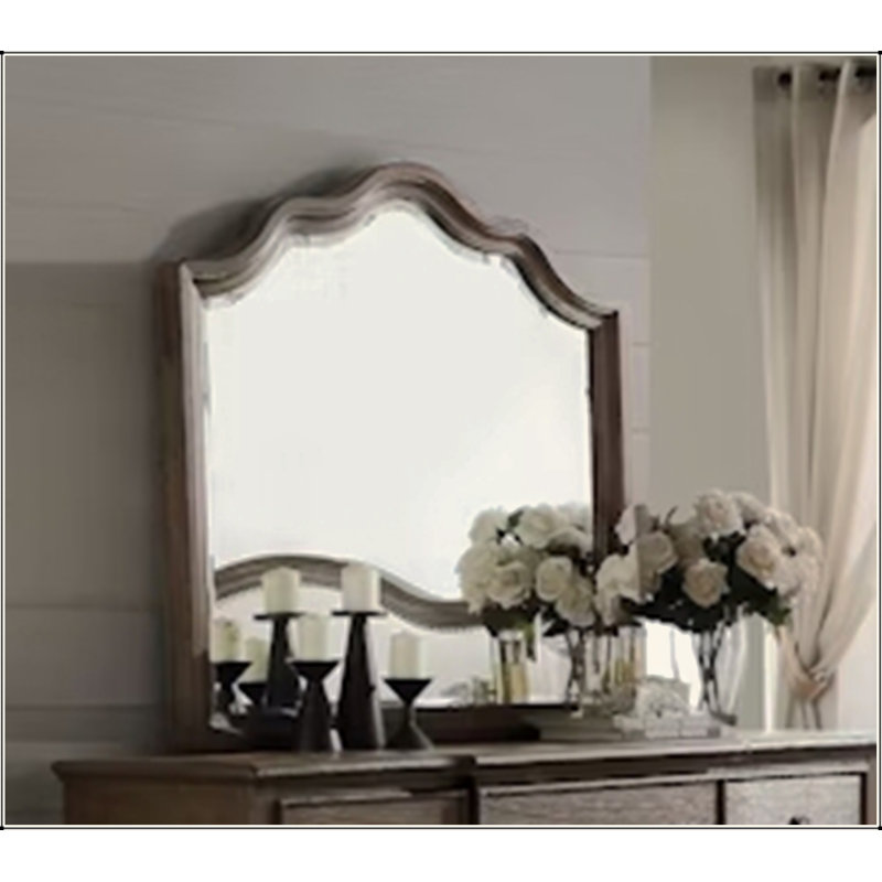 Miroir à finition chêne
