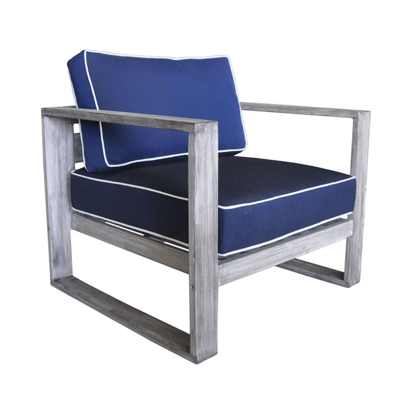 Asther Teak Outdoor Lounge Chair , Sunbrella® Cushions Included