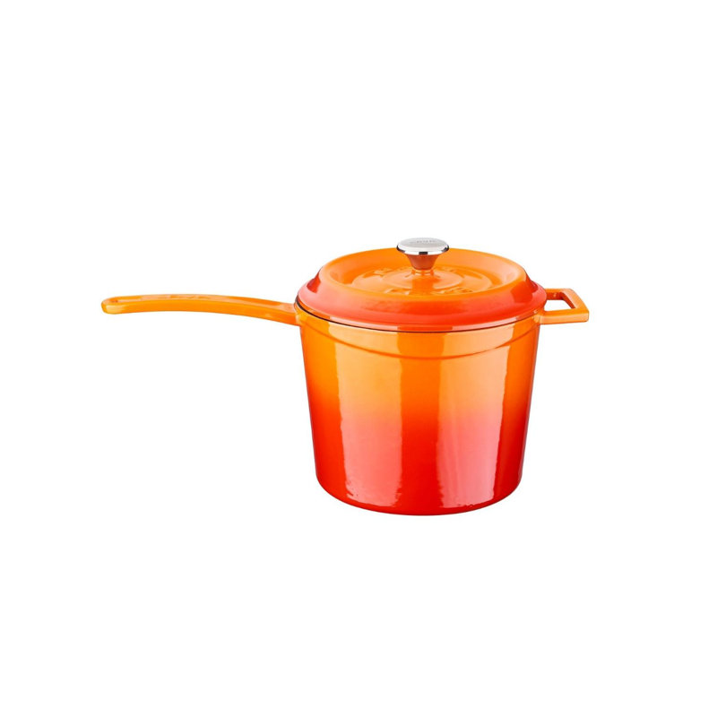 Lava Enameled Cast Iron Saucepan 3.5 Quart.with Lid