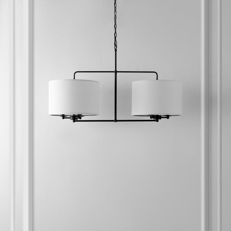 6 - Light Dimmable Drum Chandelier