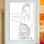 "line art lady" , impression sur toile tendue-72666253-72666254-72666256