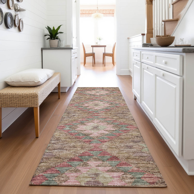 Premium Machine Washable Barry AMF1226 Global Rug, Runner 2'3" x 7'6"