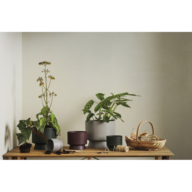 Pot à fleurs en plastique recyclé, H 4,1 po x l 4,7 po x P 4,7 po, Sable