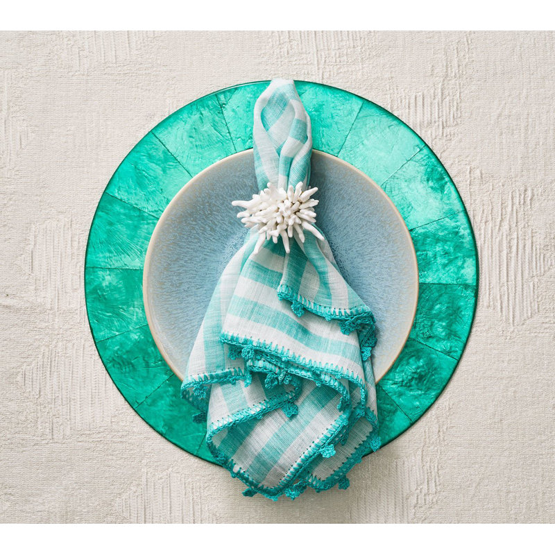Amalfi 4 Piece Napkin Ring Set, White