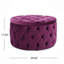 Repose-pieds en velours Modern Glam - design touffeté à boutons, 100% polyester (doux / durable), siège / table / décoration multifonctionnel-848434288