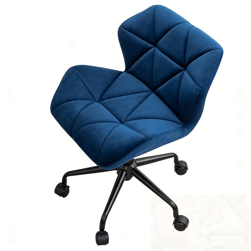 Chaise de bureau pivotante ajustable en forme de losange, Bleu