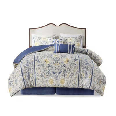 6 Piece Cotton Comforter Set Multi King