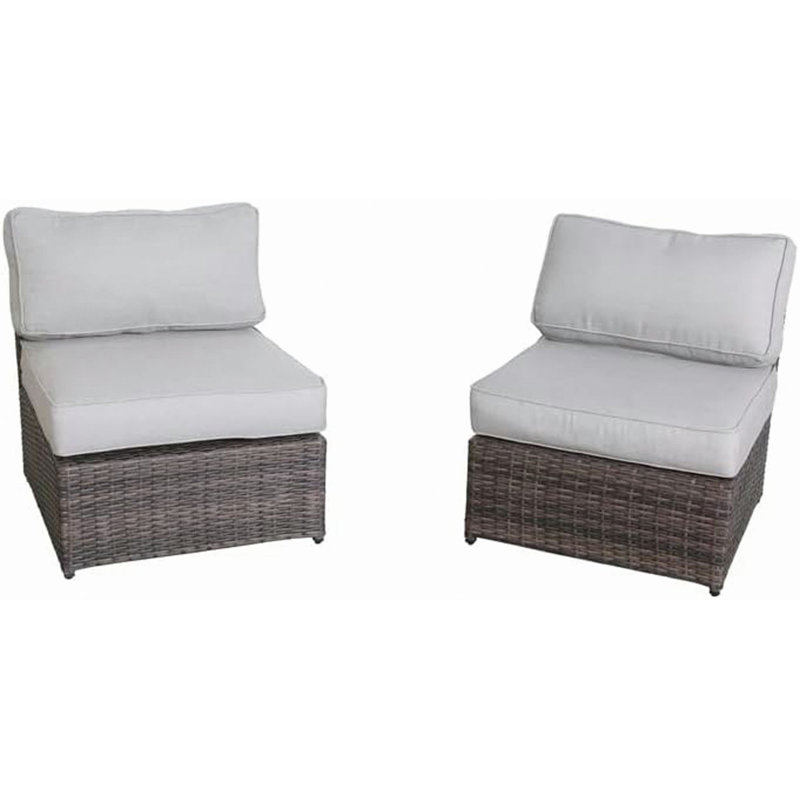 Chaise de patio avec coussins entièrement assemblée