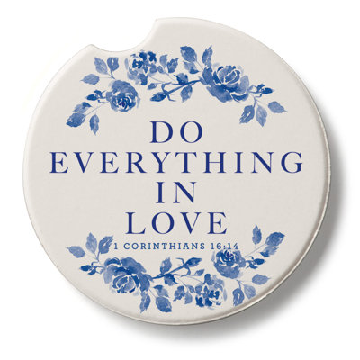 Everything in Love Single Absorbent Stone Car Coaster