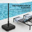 Base de parasol remplissable robuste avec système de verrouillage - pour l'herbe, la terrasse, le patio, la piscine