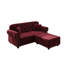 Canapé Chesterfield de 63 po de style Mid-Century moderne avec garniture cloutée, accoudoirs roulés, capitonné et 2 coussins-133070722