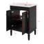 Armoire de rangement de salle de bain moderne à 2 niveaux avec grandes tablettes de rangement-71087778