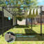 10' x 12' Retractable Pergola Canopy with Roller Shade, Beige